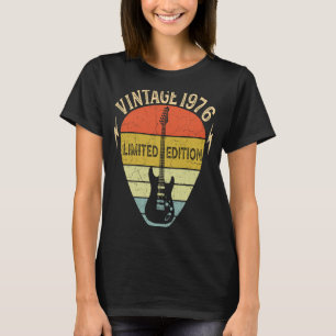 Gitarre 46 Jahre Vintag 1976 T-Shirt