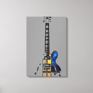 Gitarre 4 16x24 (40x60cm) waccna leinwanddruck