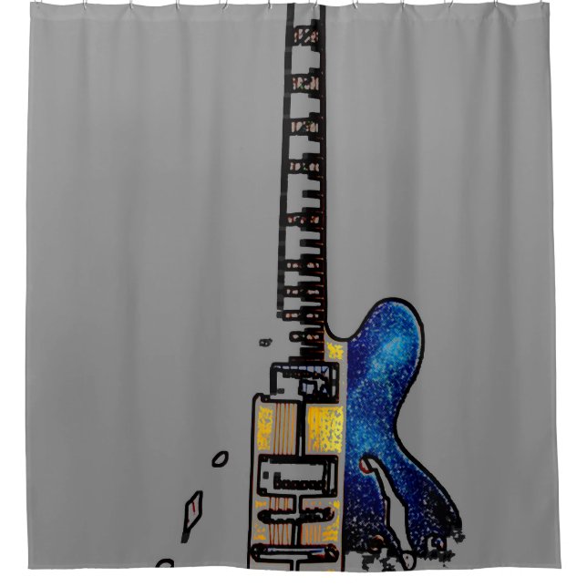 Gitarre 4 sccna duschvorhang (Vorderseite)