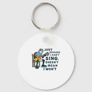 Gitarre allein, weil ich nicht singen kann, bedeut schlüsselanhänger