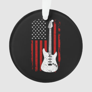 Gitarre Amerikanisch US-Flagge Musik-Player E-Gita Ornament