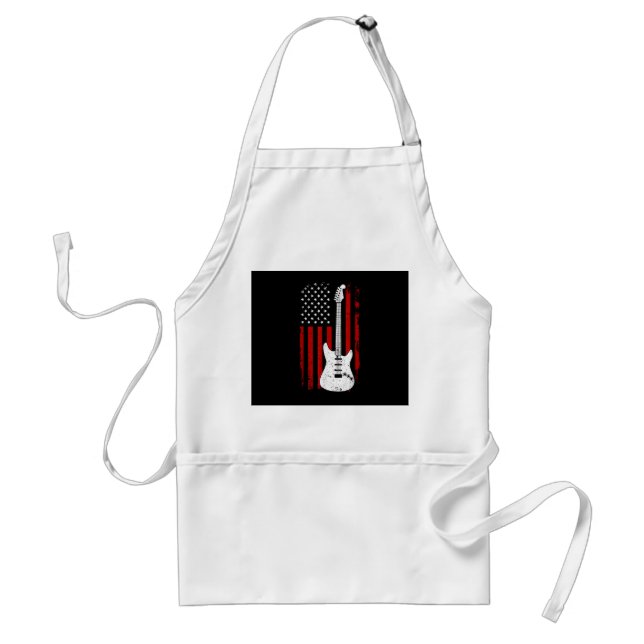 Gitarre Amerikanische US-Flagge Musik-Player E-Git Schürze (Vorne)