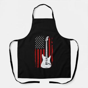 Gitarre Amerikanische US-Flagge Musik-Player Elekt Schürze