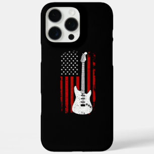 Gitarre Amerikanischer US-Flagge Musik-Player E-Gi iPhone 16 Pro Max Hülle