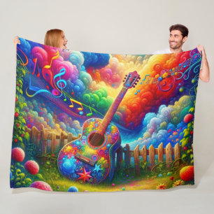 Gitarre Art Fleecedecke