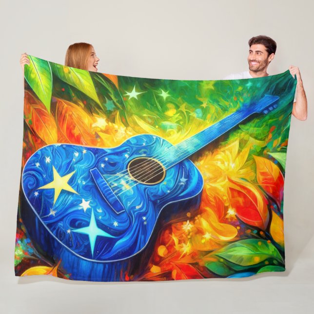 Gitarre Art Fleecedecke (Beispiel)