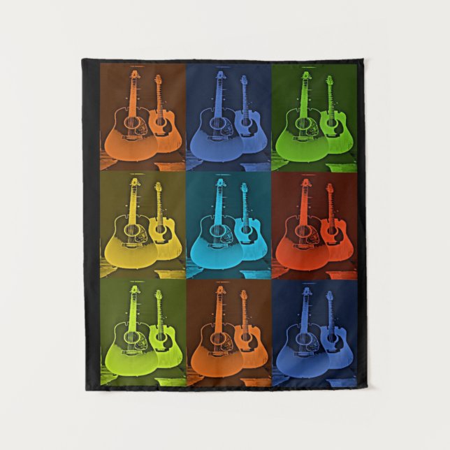 Gitarre Art Wandteppich (Vorderseite)