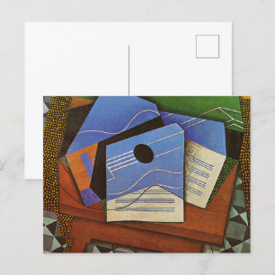 Gitarre auf einem Tisch von Juan Gris Postkarte