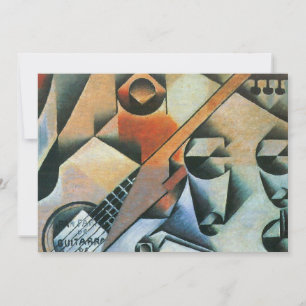 Gitarre (Banjo) und Brille, Juan Gris, Vintage Art