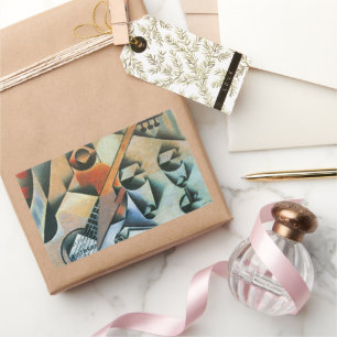 Gitarre (Banjo) und Brille, Juan Gris, Vintage Art Rechteckiger Aufkleber