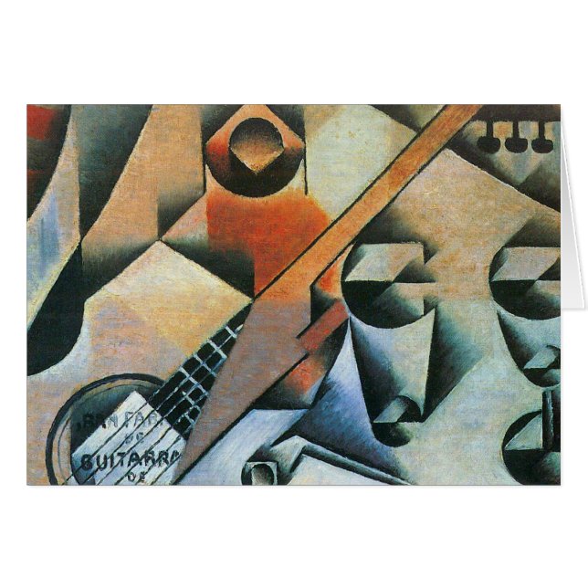 Gitarre (Banjo) und Brille, Juan Gris, Vintage Kun (Vorderseite (Horizontal))