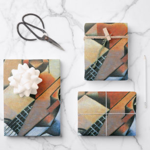 Gitarre (Banjo) und Brille, Juan Gris, Vintage-Kun Geschenkpapier Set