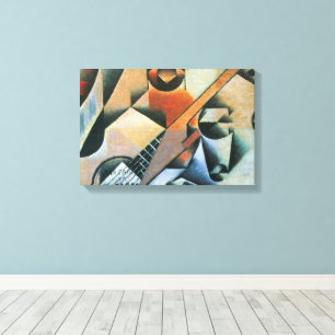 Gitarre (Banjo) und Gläser, Juan Gris, Vintage-Kun Leinwanddruck