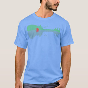 Gitarre Bäume Wasser Reflektion Kunst, Dichtung un T-Shirt