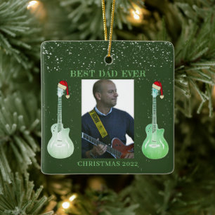 Gitarre Bester Vater Aller Zeiten Weihnachten 2022 Keramikornament