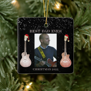 Gitarre Bester Vater Aller Zeiten Weihnachten 2022 Keramikornament