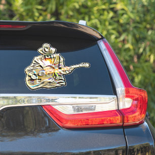 Gitarre Blues Mann - Feel it Aufkleber