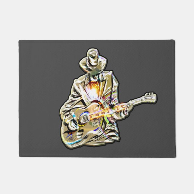 Gitarre Blues Mann - Feel it Fußmatte (Vorderseite)