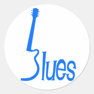 Gitarre Blues Runder Aufkleber