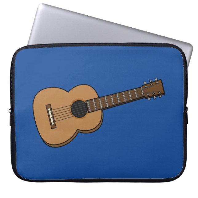 Gitarre-Cartoon Laptopschutzhülle (Vorderseite)