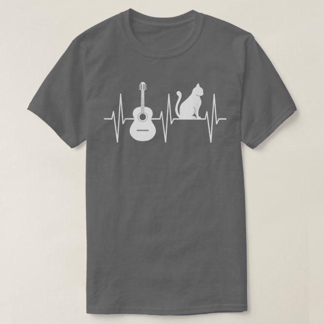 Gitarre Cat Lover Musician Gitarrist Gitarre Playe T-Shirt (Design vorne)