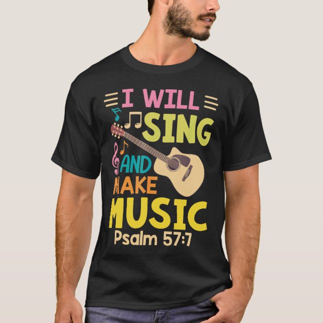 Gitarre - Christlich Music Church Singer Gitarre J T-Shirt (Vorderseite)
