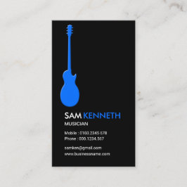Gitarre des einfachen die schlichte blauen visitenkarte