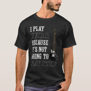 Gitarre des elektrischen Gitarrenspielers wird es  T-Shirt