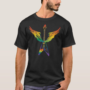 Gitarre des Fliegen-V T-Shirt