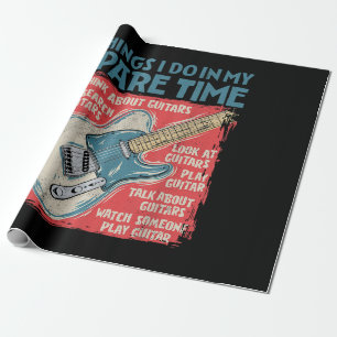 Gitarre Dinge, die ich in meiner Freizeit lustige Geschenkpapier
