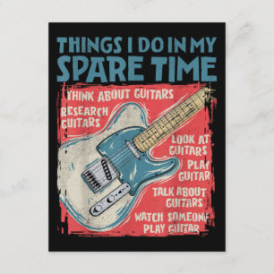 Gitarre Dinge, die ich in meiner Freizeit mache Lu Begleitkarte