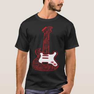 Gitarre E-Gitarre Musik Instrument Bass T-Shirt