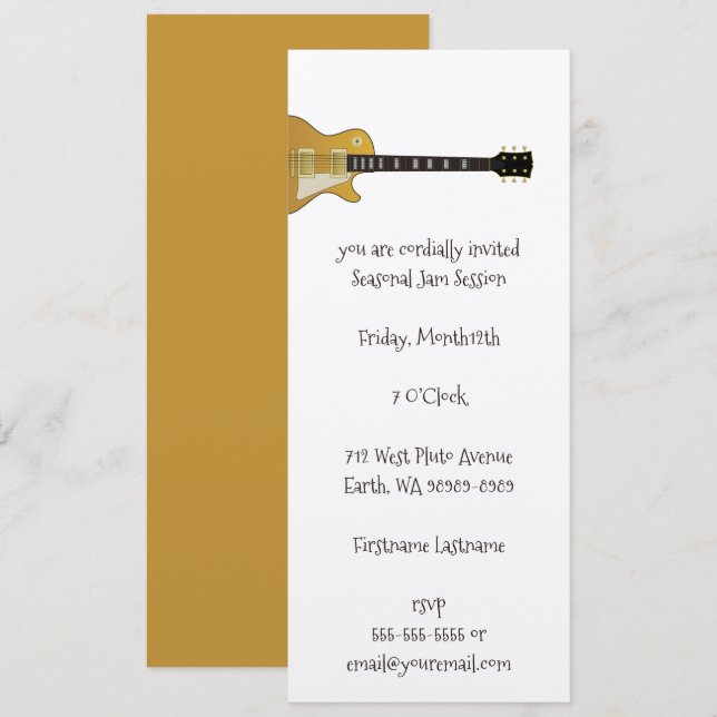 Gitarre Einladung (Vorne/Hinten)