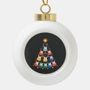 Gitarre Electric Music Instruments Weihnachtsbaum Keramik Kugel-Ornament