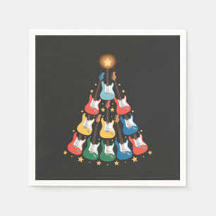 Gitarre Electric Music Instruments Weihnachtsbaum Serviette