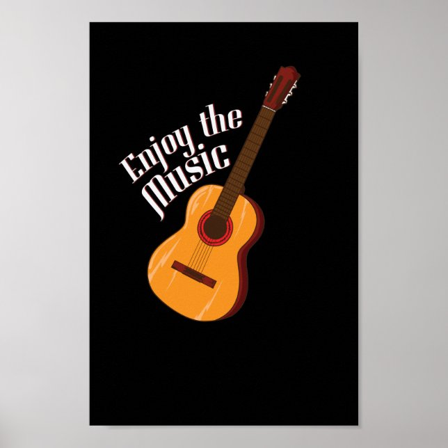 Gitarre "Enjoy the Music" Poster (Vorne)