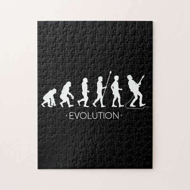 Gitarre |Evolution des Gitarrist | Rock Music Guit Puzzle (Vertikal)