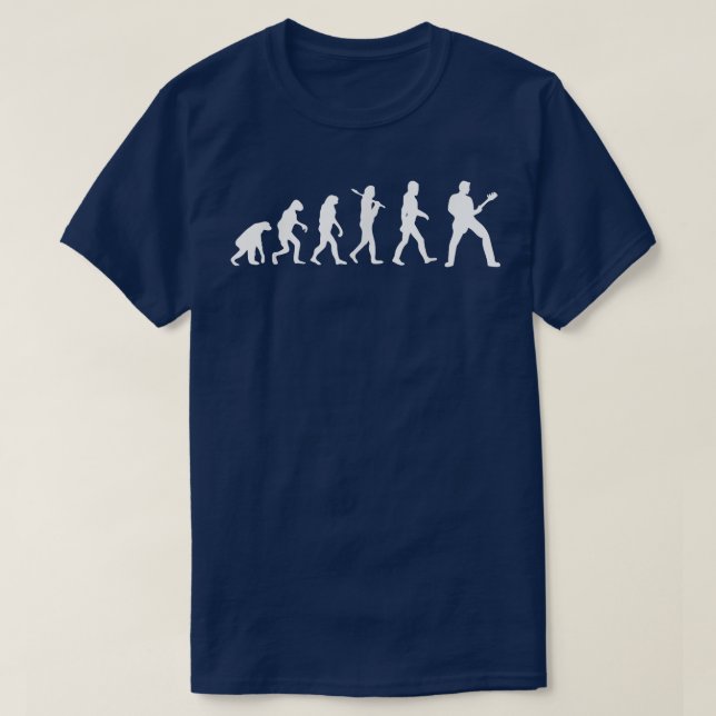 Gitarre Evolution Gitarrist Musiker T-Shirt (Design vorne)