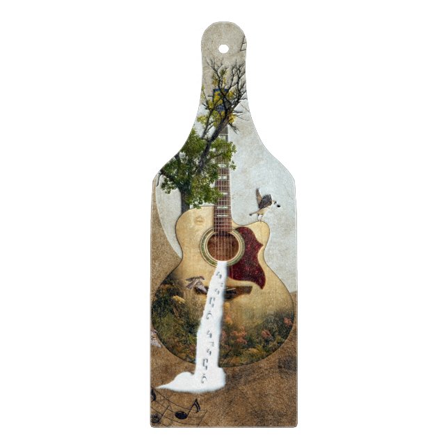 Gitarre Fantasy dekoriert Schneidebrett (Vorderseite)