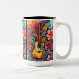 Gitarre Floral Medley 15 oz Tasse
