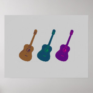 Gitarre für Wände, Musik Poster