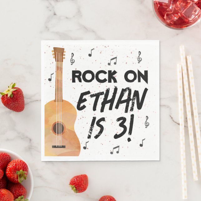 Gitarre Geburtstagsfeier Napkins Serviette (Beispiel)
