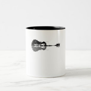 Gitarre-Gitarre-Natur Est Musik Bass Gitarrist Zweifarbige Tasse