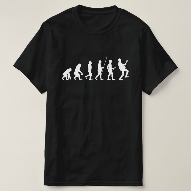 Gitarre Gitarrist eGitarre Evolution weiss T-Shirt (Design vorne)