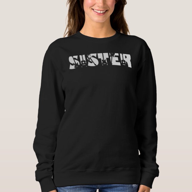 Gitarre Gitarrist Schwester Musik Muttertag Sweatshirt (Vorderseite)