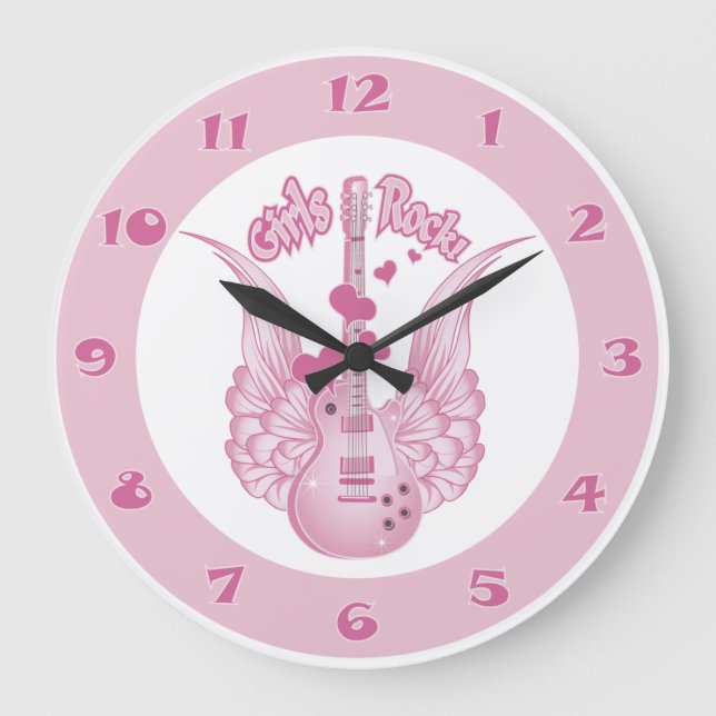 Gitarre Große Wanduhr (Vorderseite)