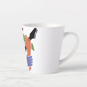 Gitarre in Hand's Latte-Tasse Milchtasse