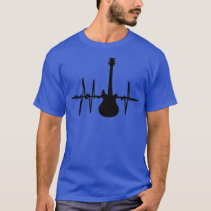 Gitarre ist mein Herzschlaggitarrist Spieler Herz T-Shirt