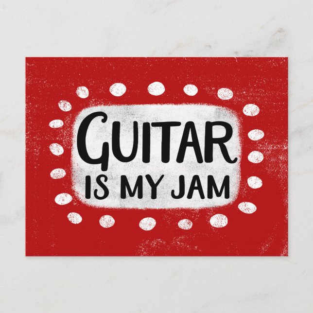 Gitarre ist meine Postkarte (Vorderseite)