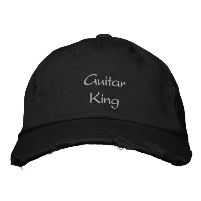 Gitarre King Custom bestickte Cap / Hat Kappe (Vorderseite)